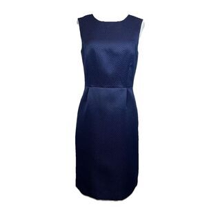 Banana Republic Women’s Blue Sleeveless Shift Dress Career Preppy Classic-2